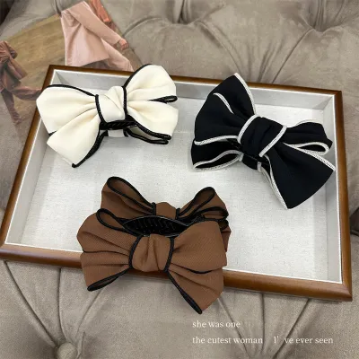 Women Simple Double-Sided Bow Large Hair Claws