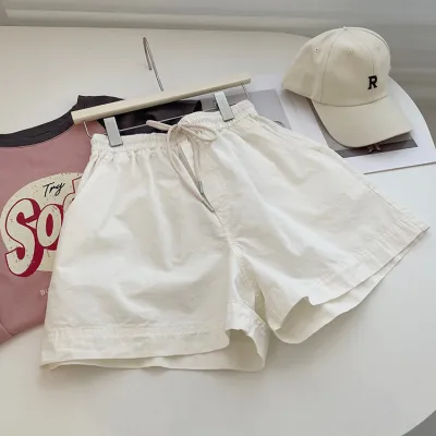Women Casual Basic Pure Cotton Summer High Waist A-Shape Shorts