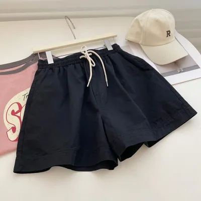 Women Casual Basic Pure Cotton Summer High Waist A-Shape Shorts