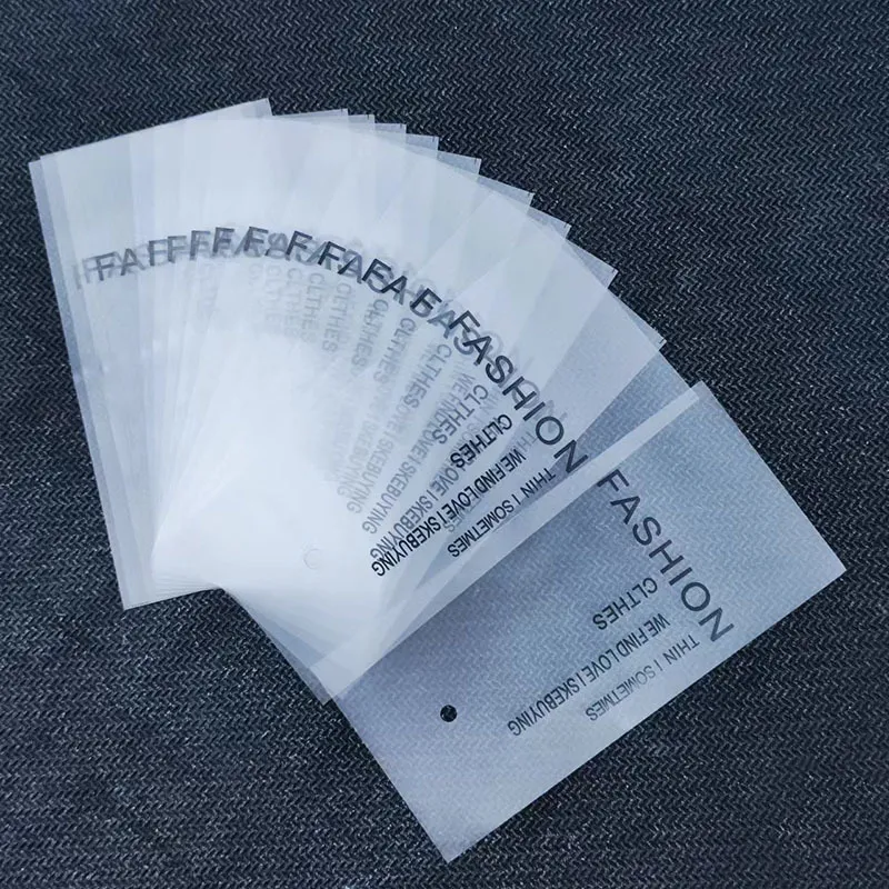 Clear Frosted Tags Cards For Clothing