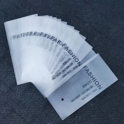 Clear Frosted Tags Cards For Clothing