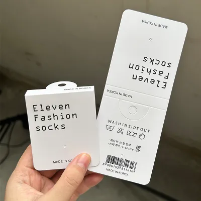 Custom Logo Hanging Card Tags Cards For Socks