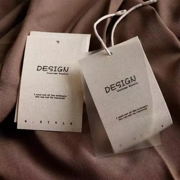 Custom Logo Cotton And Linen Canvas Tags Cards For Clothing