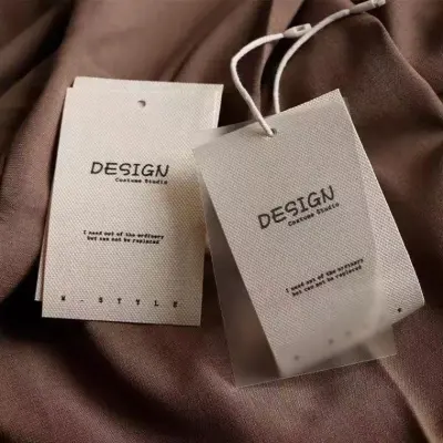 Custom Logo Cotton And Linen Canvas Tags Cards For Clothing