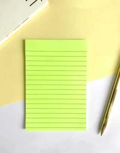 Simple Multicolor Horizontal Line Sticky Message Post-It Notes 40 Pages