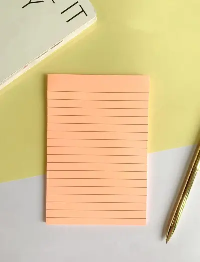 Simple Multicolor Horizontal Line Sticky Message Post-It Notes 40 Pages