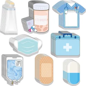 Creative Blue Medical Theme Post-It Notes Set 8-Pack
