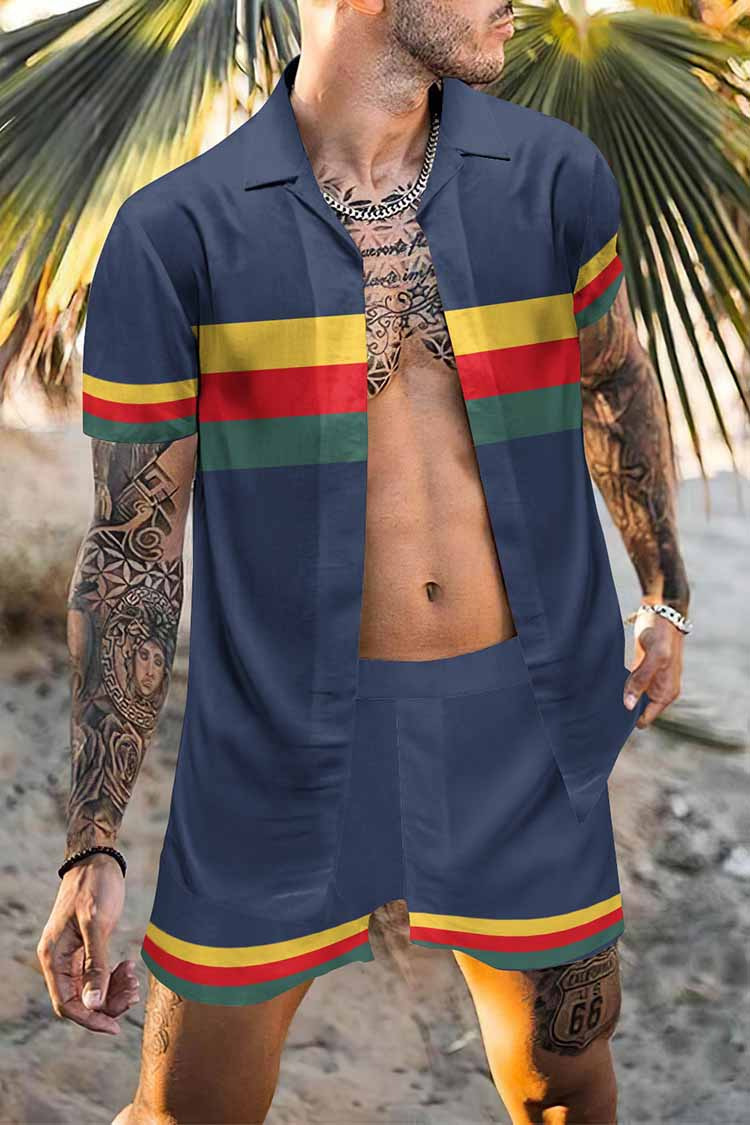 Wholesale Men Casual Vacation 3D Print Plus Size Short