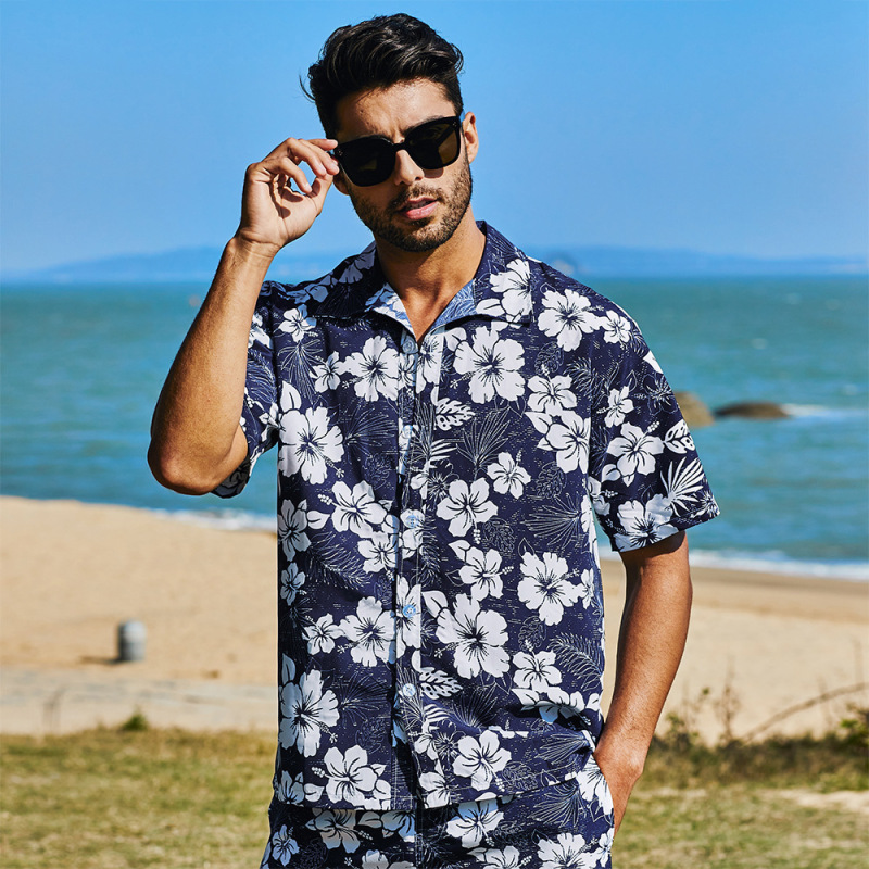 ZXZY Women Summer Hawaii Shirts Soft Cool Floral Tropic