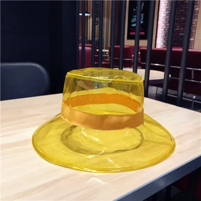 Women Fashion Creative Transparent PVC Sunshade Bucket Hat