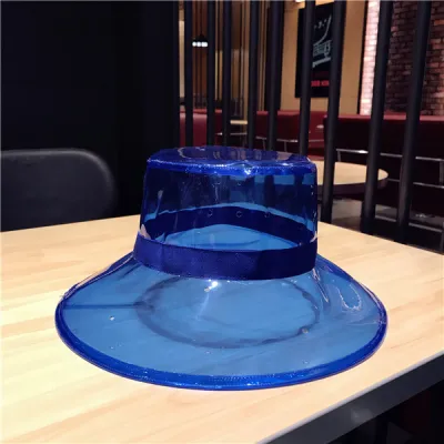 Women Fashion Creative Transparent PVC Sunshade Bucket Hat