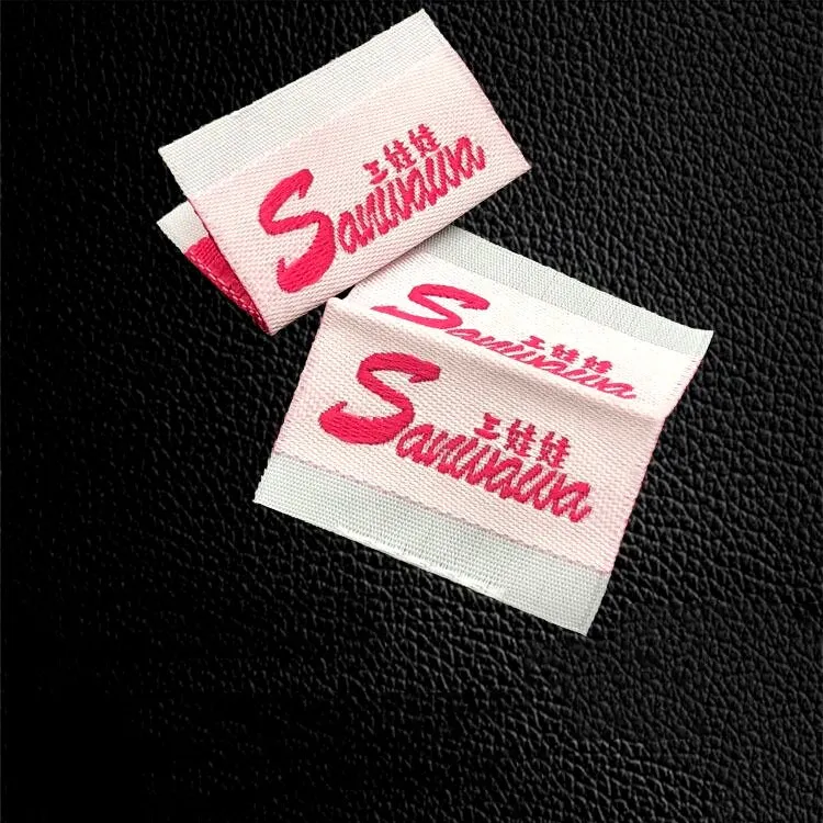 Custom Logo High Weft-Dense Folding Logo Lables For Clothing