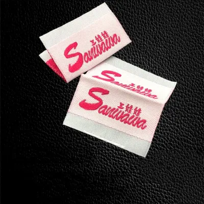 Custom Logo High Weft-Dense Folding Logo Lables For Clothing