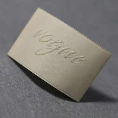 Custom Logo Embroidery Single Color Labels For Clothing