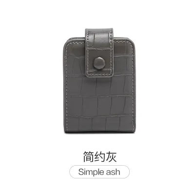 Women Fashion Crocodile Embossed Mini Portable Purse Solid Color Buckle Closure