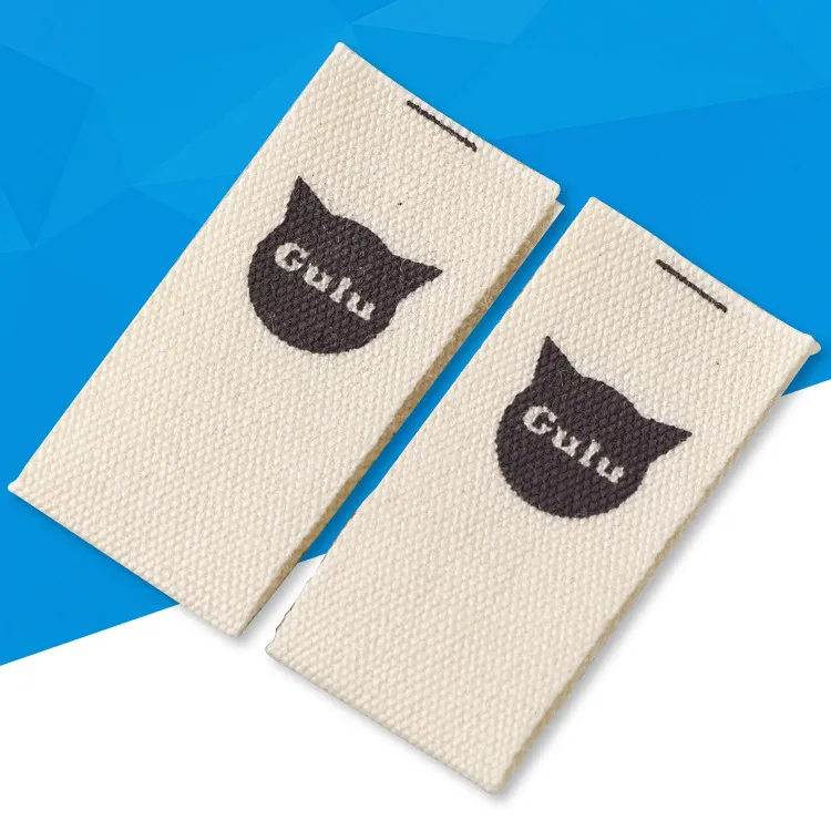 Custom Logo Folding Cotton Labels For Clothing