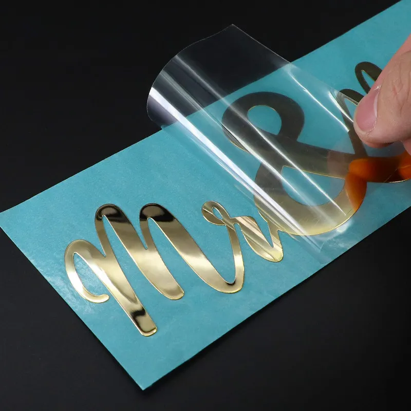 Custom Metal Transfer Sticker Letter Sticker Label