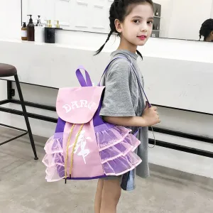 Kids Girls Cute Letter Print Oxford Backpack Bag for Toddler