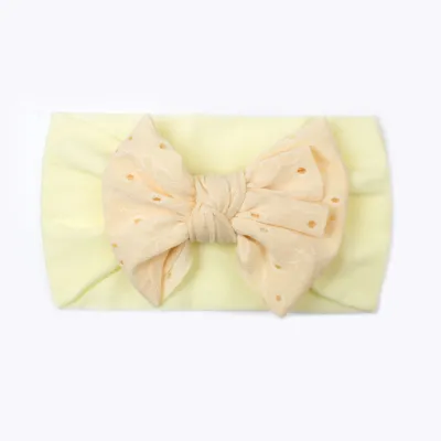 Baby Solid Color Pattern Bow Nylon Hair Band for Kids Accessories