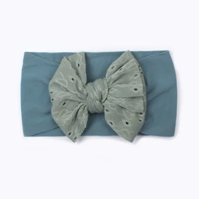 Baby Solid Color Pattern Bow Nylon Hair Band for Kids Accessories