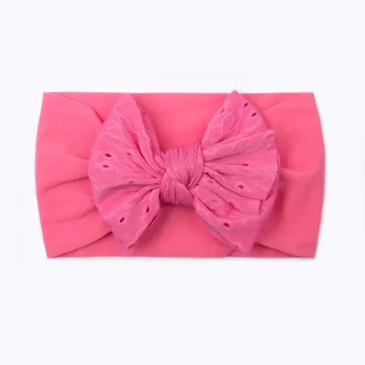 Baby Solid Color Pattern Bow Nylon Hair Band for Kids Accessories