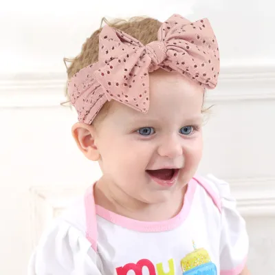 Baby Fashion Solid Color Hollow Bow Hair Band