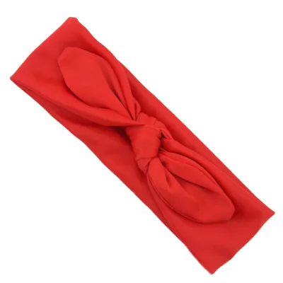Baby Fashion Solid Color Bow Stretch Hair Band Kids Accessories