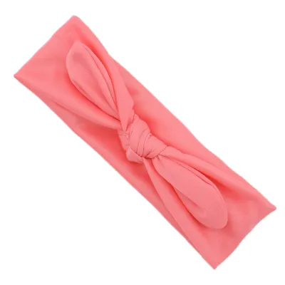 Baby Fashion Solid Color Bow Stretch Hair Band Kids Accessories