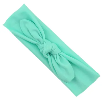 Baby Fashion Solid Color Bow Stretch Hair Band Kids Accessories
