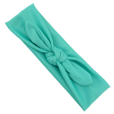 Baby Fashion Solid Color Bow Stretch Hair Band Kids Accessories