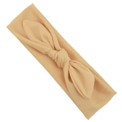 Baby Fashion Solid Color Bow Stretch Hair Band Kids Accessories