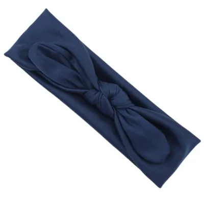 Baby Fashion Solid Color Bow Stretch Hair Band Kids Accessories