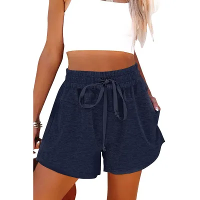 Women Casual Polyester Shorts Urban Wind Style Mid-Waist Hot Pants