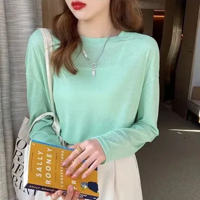 Women's Sun Protection UPF50 Korean Style Loose Chiffon T-Shirt