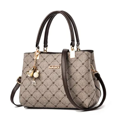Women Fashion Floral Bell Pendant Large Capacity Handle Bag