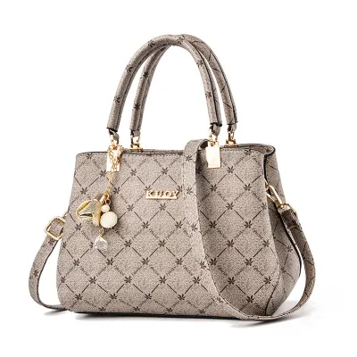 Women Fashion Floral Bell Pendant Large Capacity Handle Bag