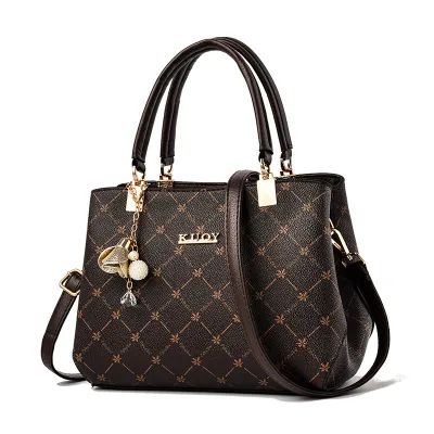 Women Fashion Floral Bell Pendant Large Capacity Handle Bag