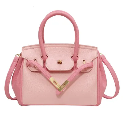 Women Fashion Latch Lock PU Handbag Bags HandBags Black