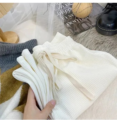 Women Casual Solid Color Loose Wide-Leg Pants