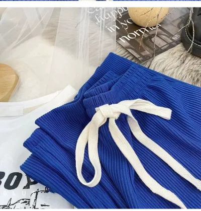 Women Casual Solid Color Loose Wide-Leg Pants