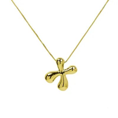 Women Fashion Cute 26 English Alphabet Smooth Pendant Necklace