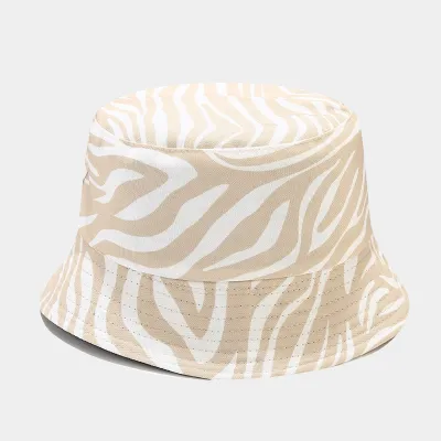 Unisex Simple Dairy Pattern Heart-Shaped Double-Sided Shade Bucket Hats