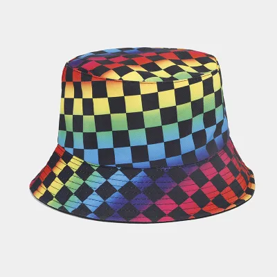 Unisex Simple Dairy Pattern Heart-Shaped Double-Sided Shade Bucket Hats