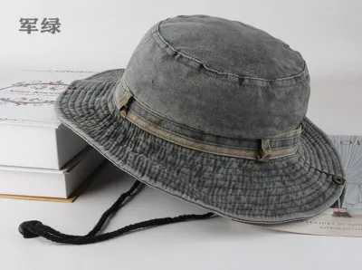 Simple Neutral Camouflage Sunscreen Breathable Denim Bucket Hats