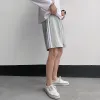 Grey Three-Bar Shorts