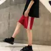 Red Three-Bar Shorts