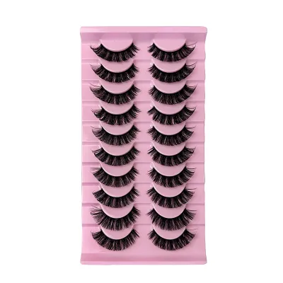 Women Simple Soft Thick 10 Pair False Eyelashes Beauty