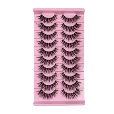 Women Simple Soft Thick 10 Pair False Eyelashes Beauty