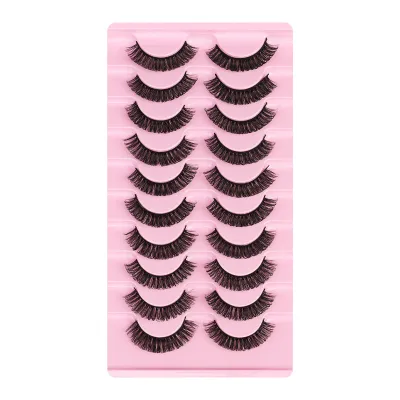 Women Simple Soft Thick 10 Pair False Eyelashes Beauty