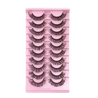 Women Simple Soft Thick 10 Pair False Eyelashes Beauty
